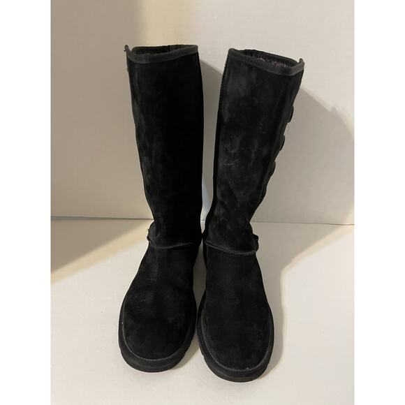UGG Shoes - Ugg Suede Button Side Boots Women's Size 6 Black